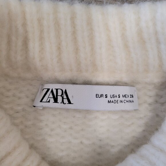 ZARA | Colour Block Knit Pullover Sweater | Sz. S - Picture 10 of 11